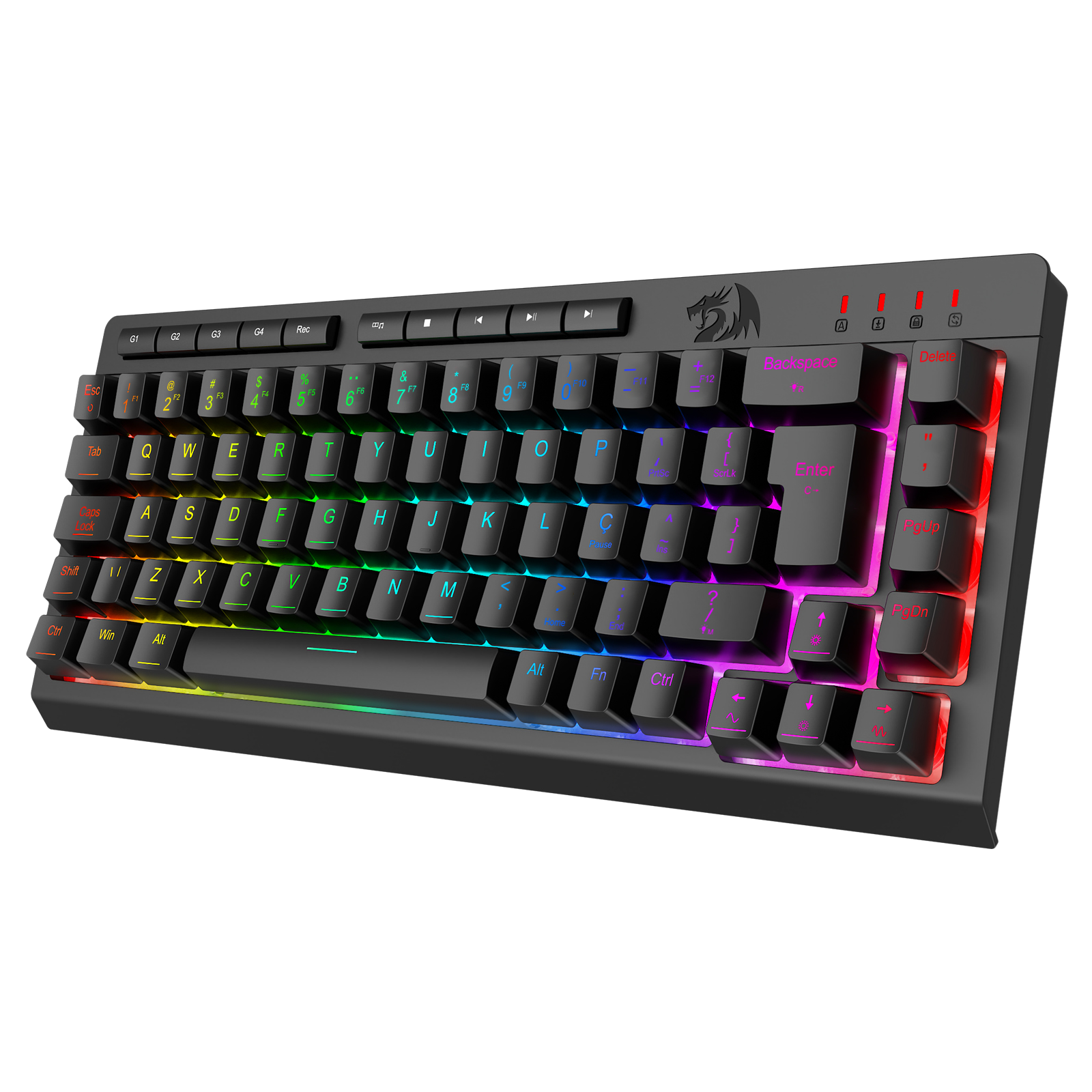 TECLADO MEMBRANA GAMER REDRAGON CRESCENT 68% K519-RGB-PT - Imagem 4
