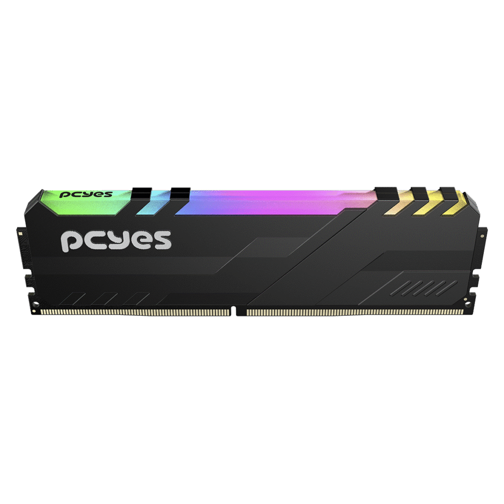 MEMORIA GAMER PCYES UDIMM 8GB DDR4 3200MHZ BLACK COM RGB - PM083200D4BR