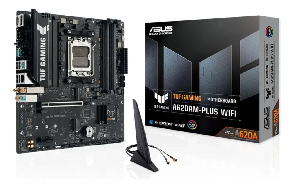 PLACA MAE ASUS TUF GAMING A620AM-PLUS WIFI - RYZEN AM5 DDR5 - MATX - M.2 NVME - HDMI/2XDISPLAYPORT