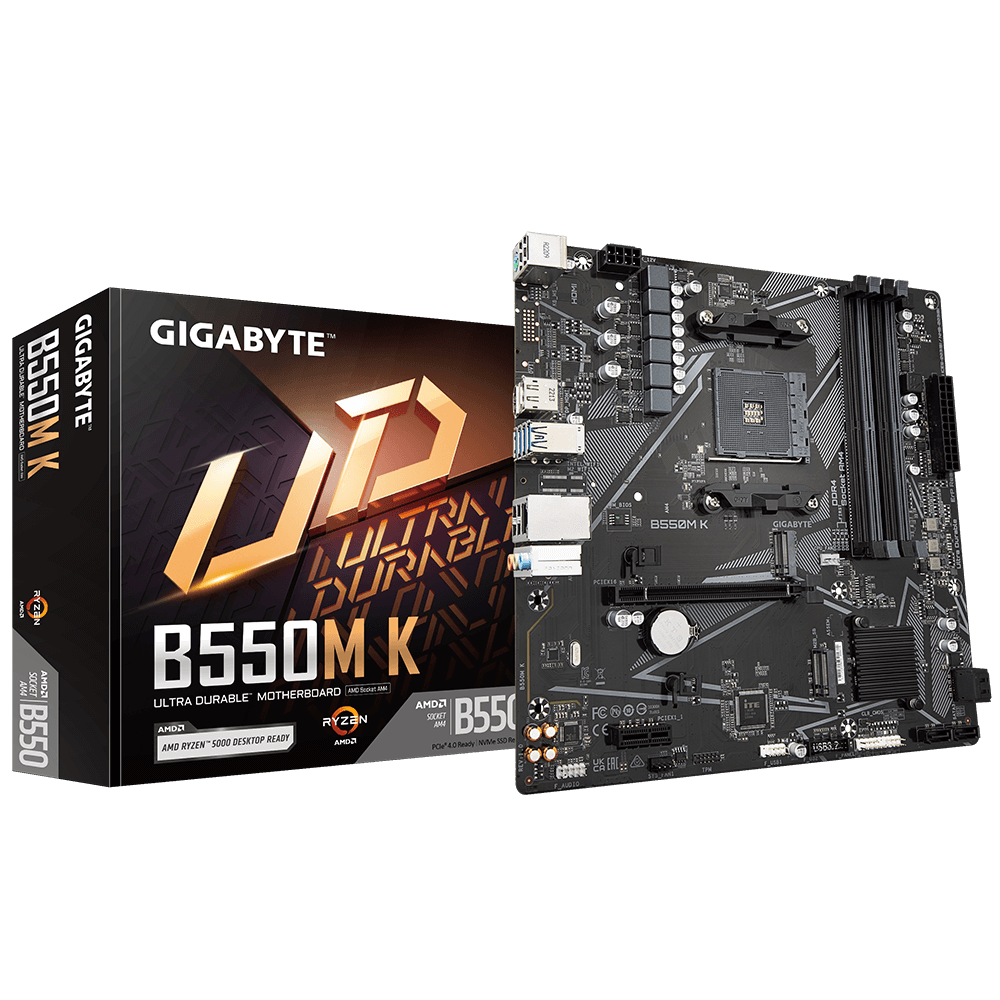 PLACA MAE GIGABYTE AM4 B550M K 4XDDR4(MAX128GB) 4 SATA 2 M.2 2XUSB 3.2 4XUSB 2.0 1XHDMI