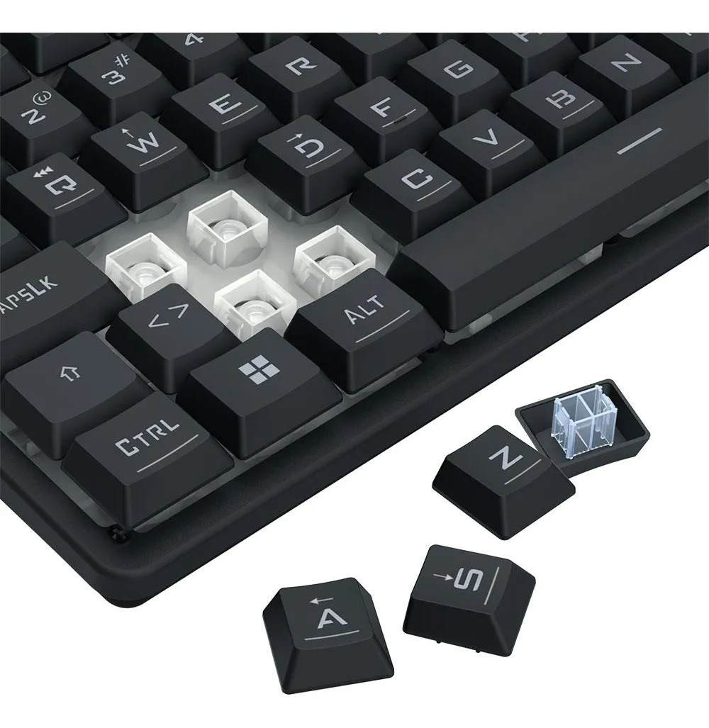COMBO TECLADO + MOUSE + HEADSET + MOUSEPAD REDRAGON ESSENTIALS PRETO S166 - Imagem 3
