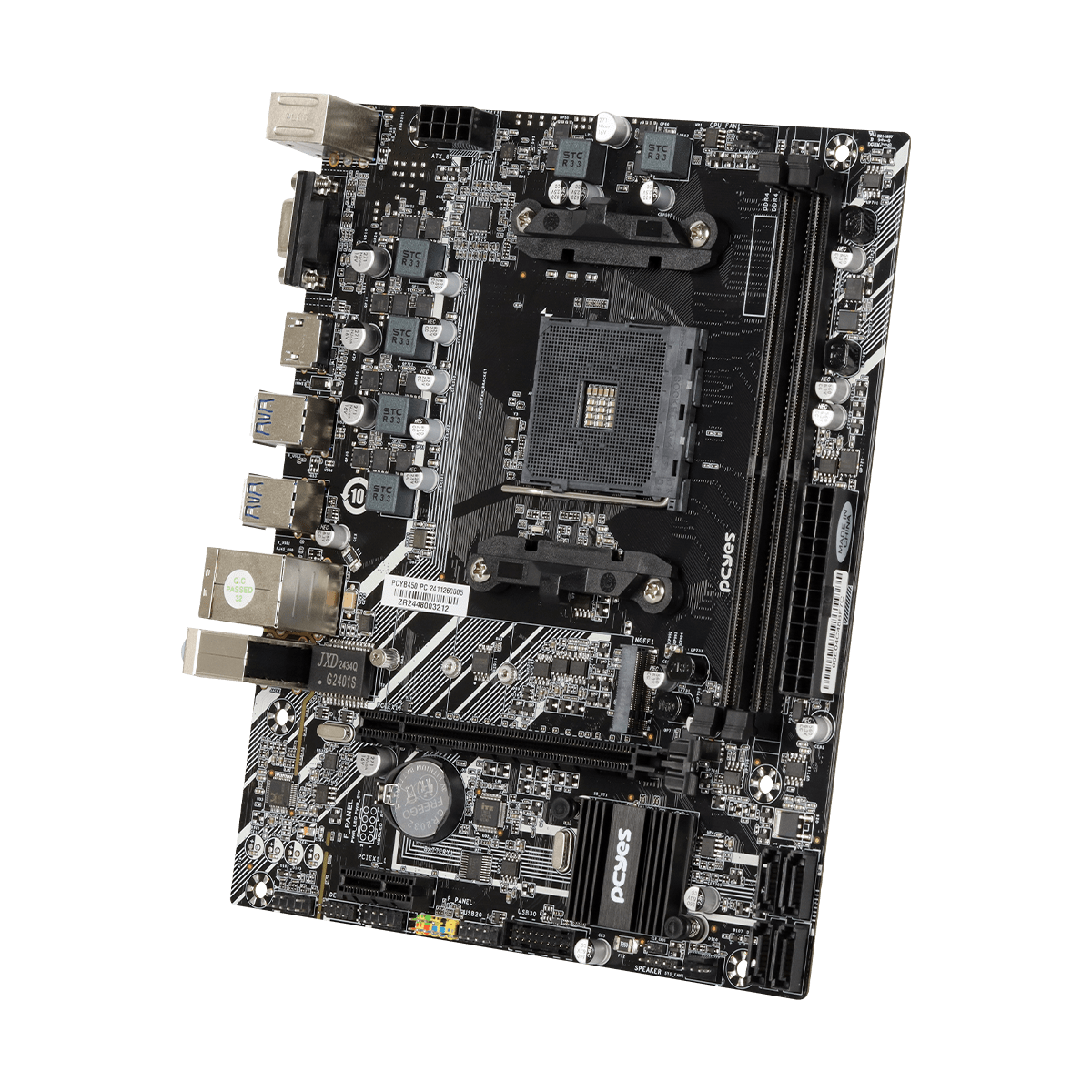 PLACA MAE PCYES B450 AM4 2XDDR4 (MAX 64GB) M.2 NVME 4XUSB 3.0 2XUSB 2.0 REDE 1000 HDMI/VGA M-ATX - PCYB450-RZ564 - Imagem 2