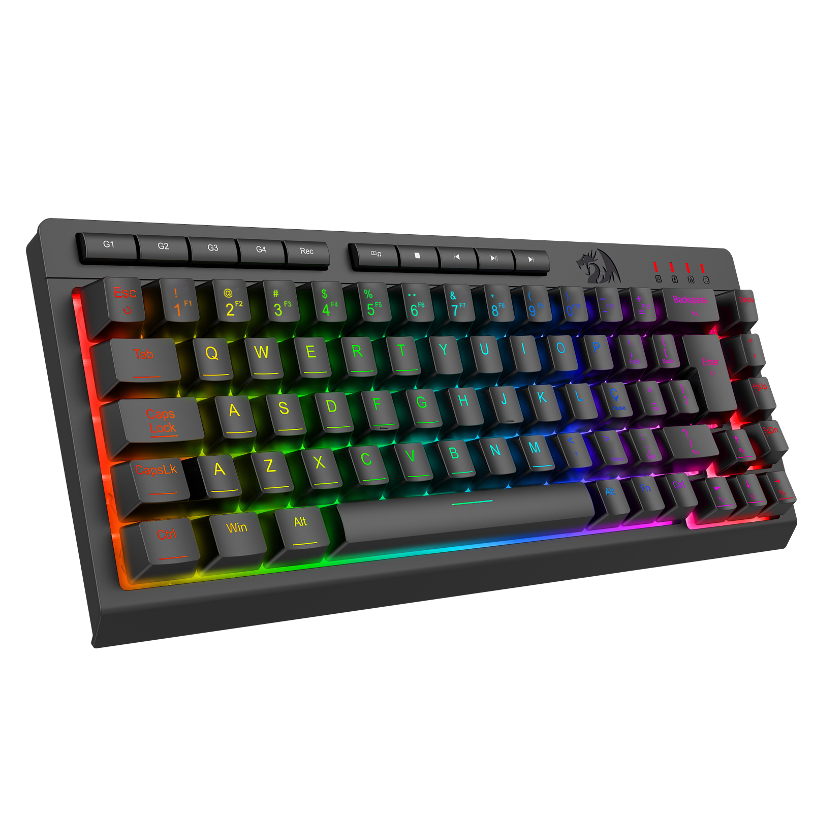 TECLADO MEMBRANA GAMER REDRAGON CRESCENT 68% K519-RGB-PT - Imagem 6