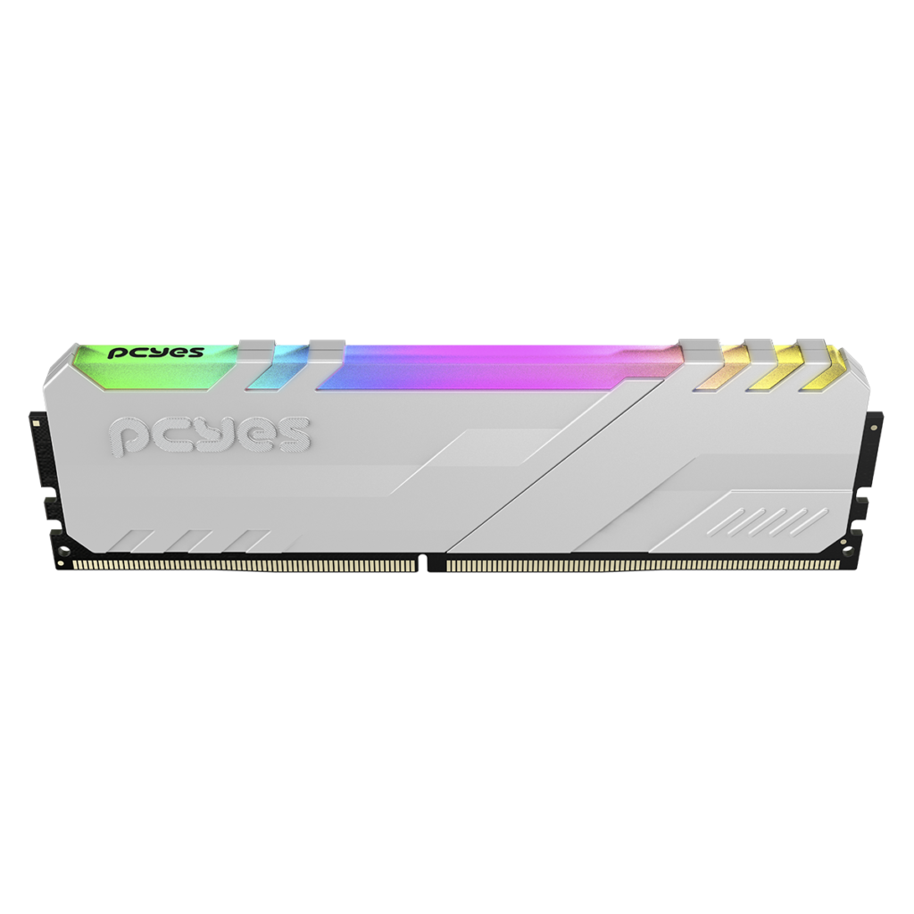 MEMORIA GAMER PCYES UDIMM 8GB DDR4 3200MHZ WHITE COM RGB - PM083200D4WR