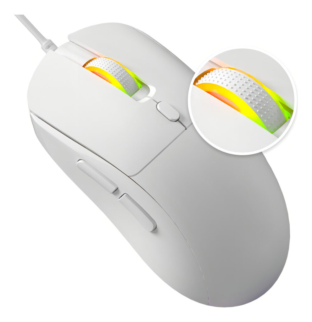 MOUSE GAMER PROGRAMAVEL RGB EG116/FLYN BRANCO COM FIO EVOLUT PRO