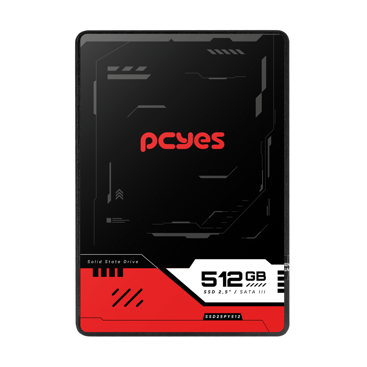 SSD PCYES PY512 512GB SATA III 2,5 LEITURA 550MB/S ESCRITA 400MB/S - SSD25PY512