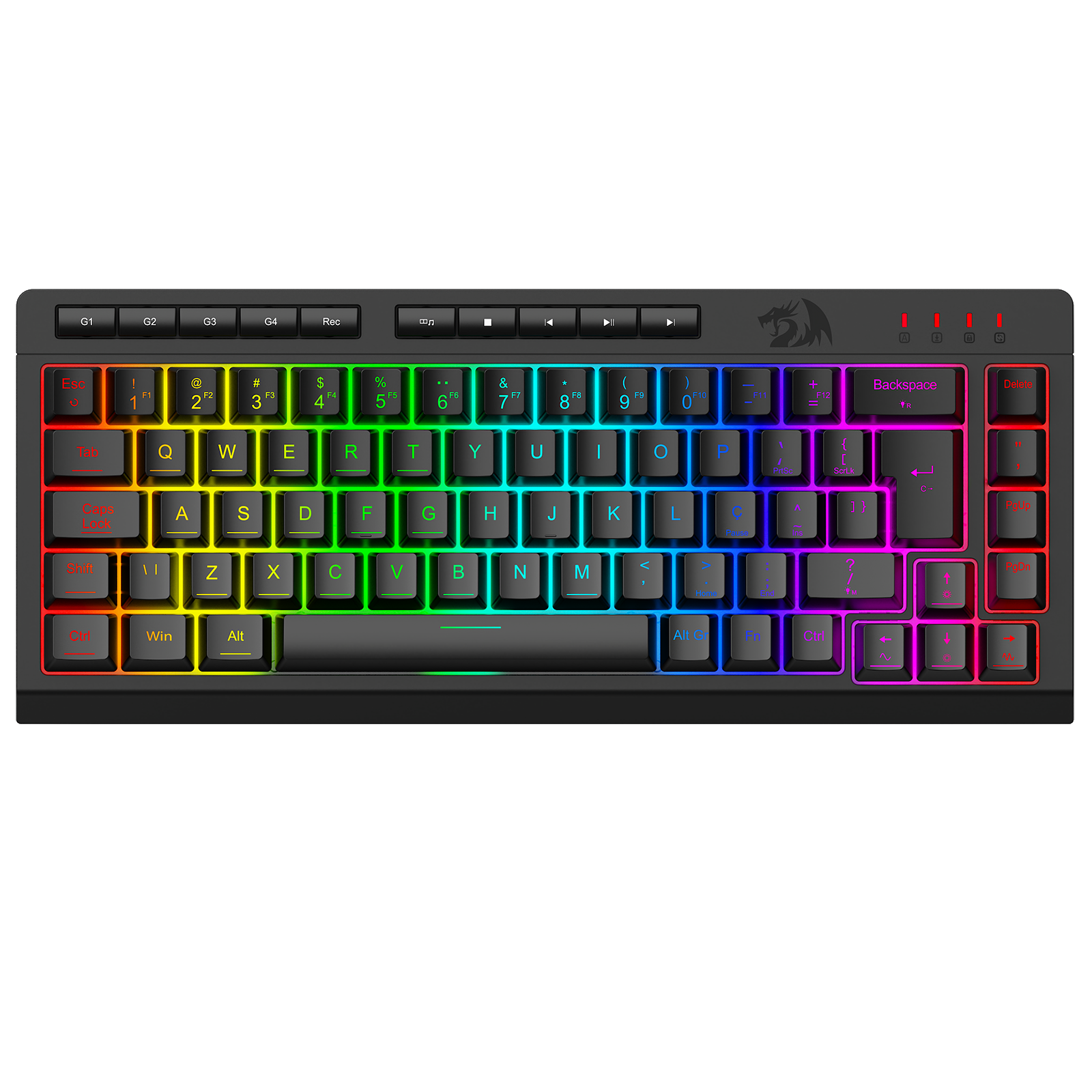 TECLADO MEMBRANA GAMER REDRAGON CRESCENT 68% K519-RGB-PT