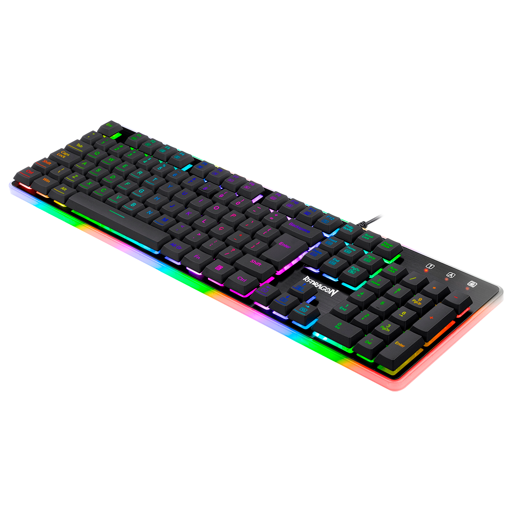 TECLADO GAMER MEMBRANA DYAUS 2RGB PRETO - Imagem 4
