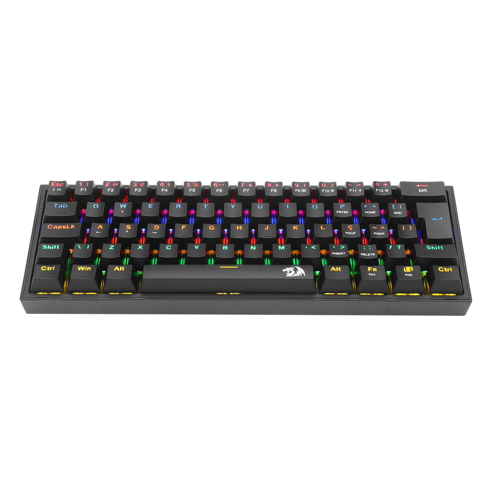 TECLADO MECANICO GAMER FIZZ RAINBOW PRETO SWITCH MARROM - Imagem 3